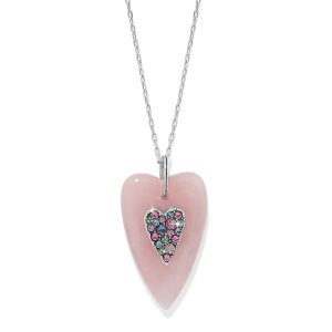 Love Messages B You Pink Quartz Necklace