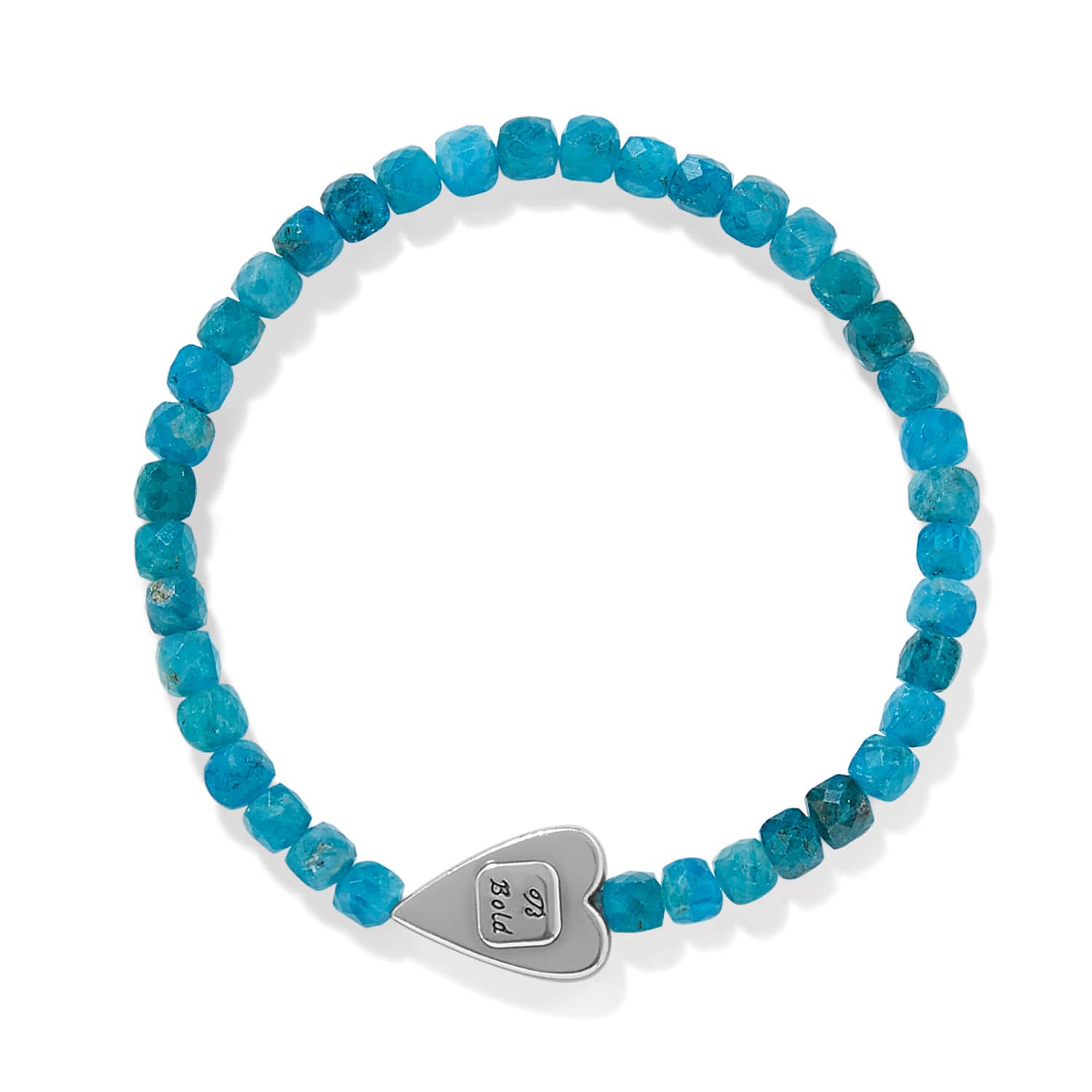 Love Messages Be Bold Teal Stretch Bracelet - Image 2