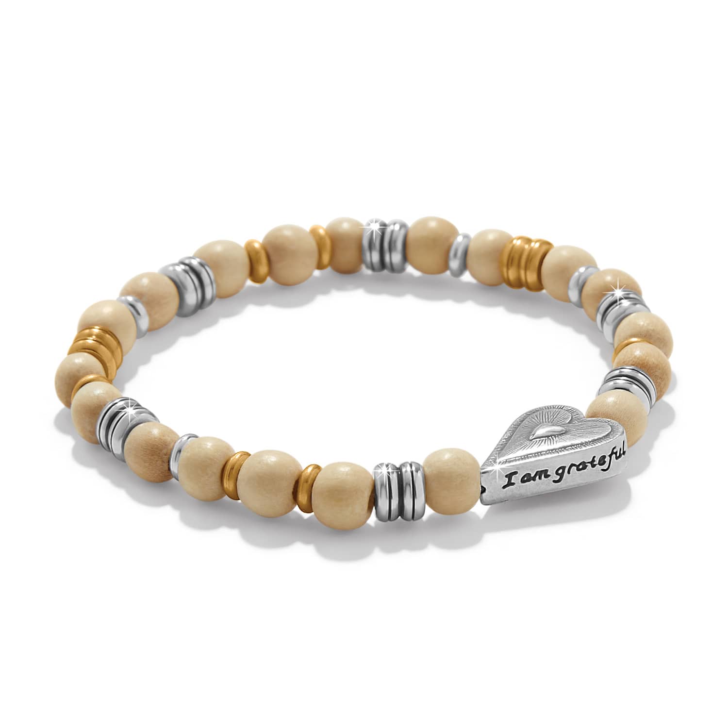 Love Messages I Am Grateful Stretch Bracelet - Image 2