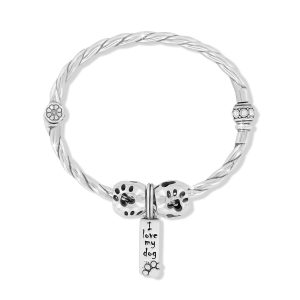 Love My Dog Charm Bangle
