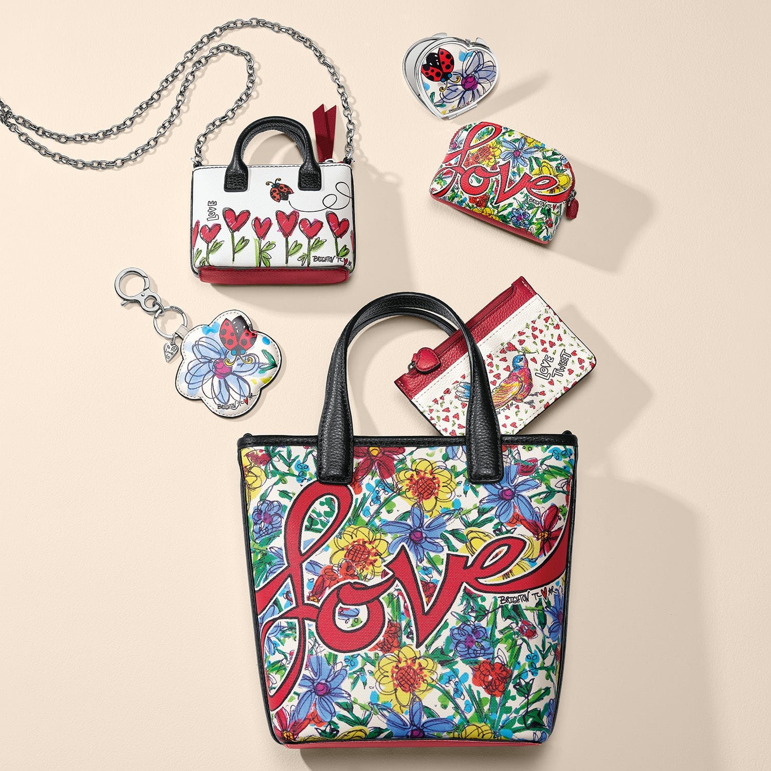 Love Tweet II Flower Handbag Fob - Image 3