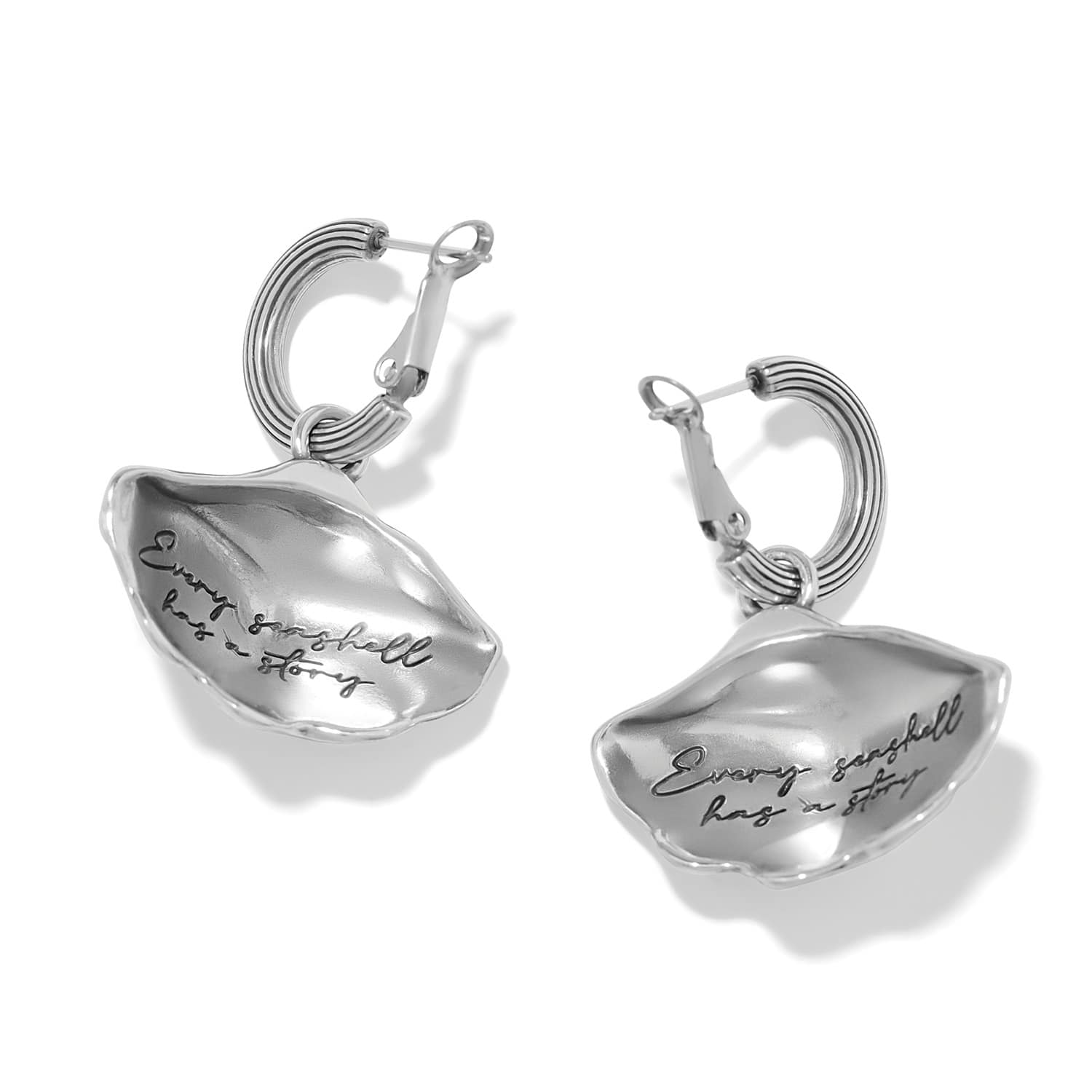 Lunar Tide Charm Hoop Earrings - Image 2