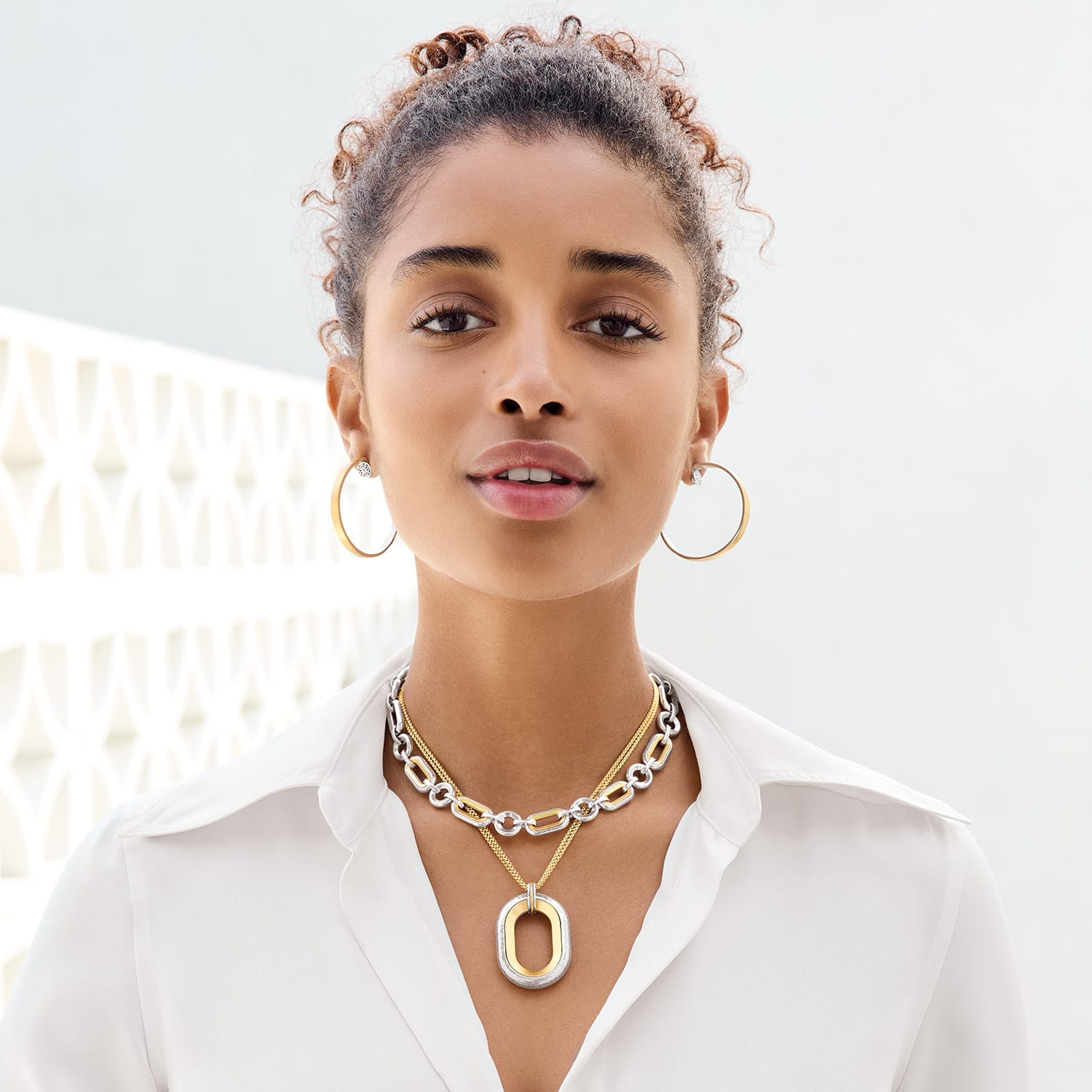 Medici Two Tone Convertible Necklace - Image 4