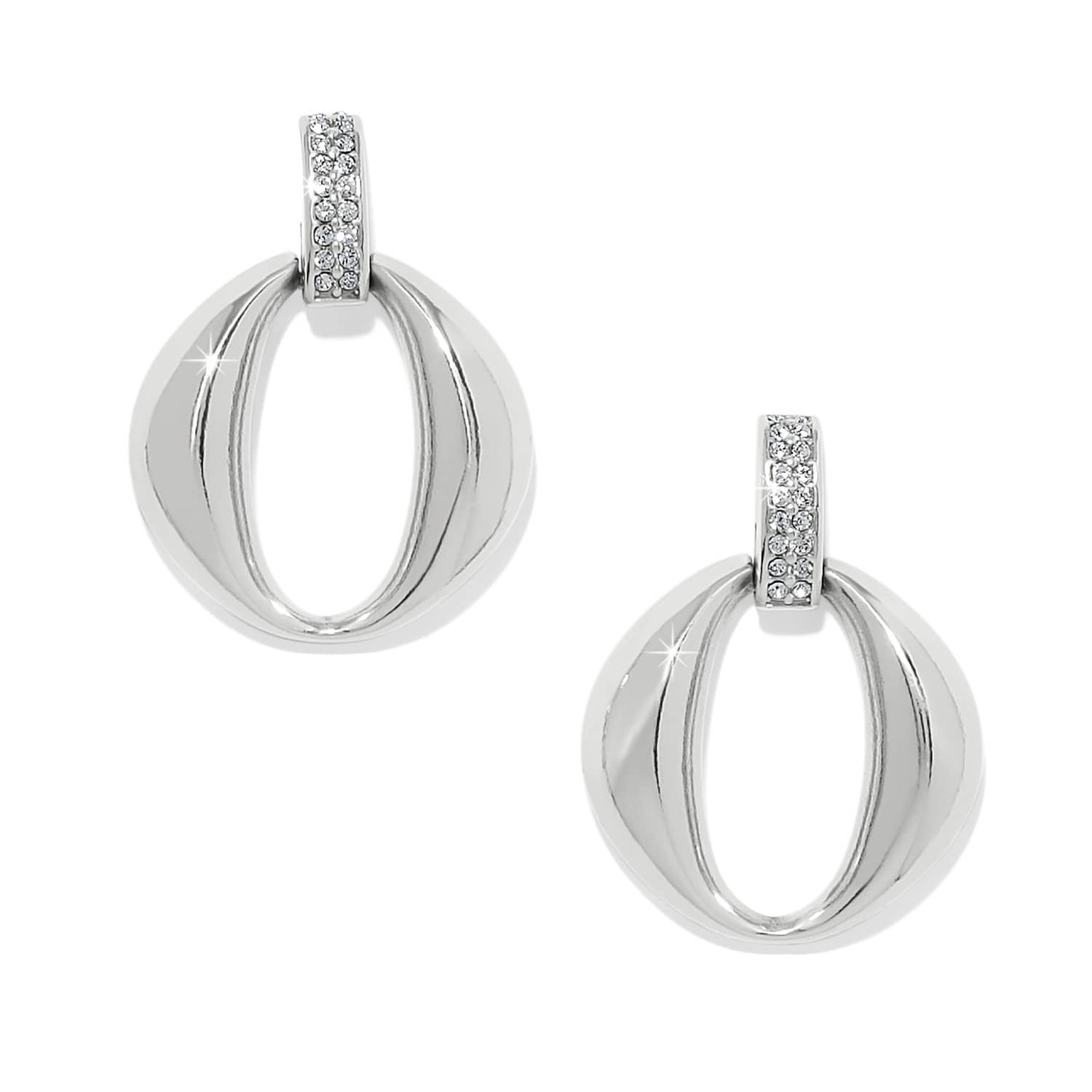 Meridian Classic Crescent Post Drop Earrings