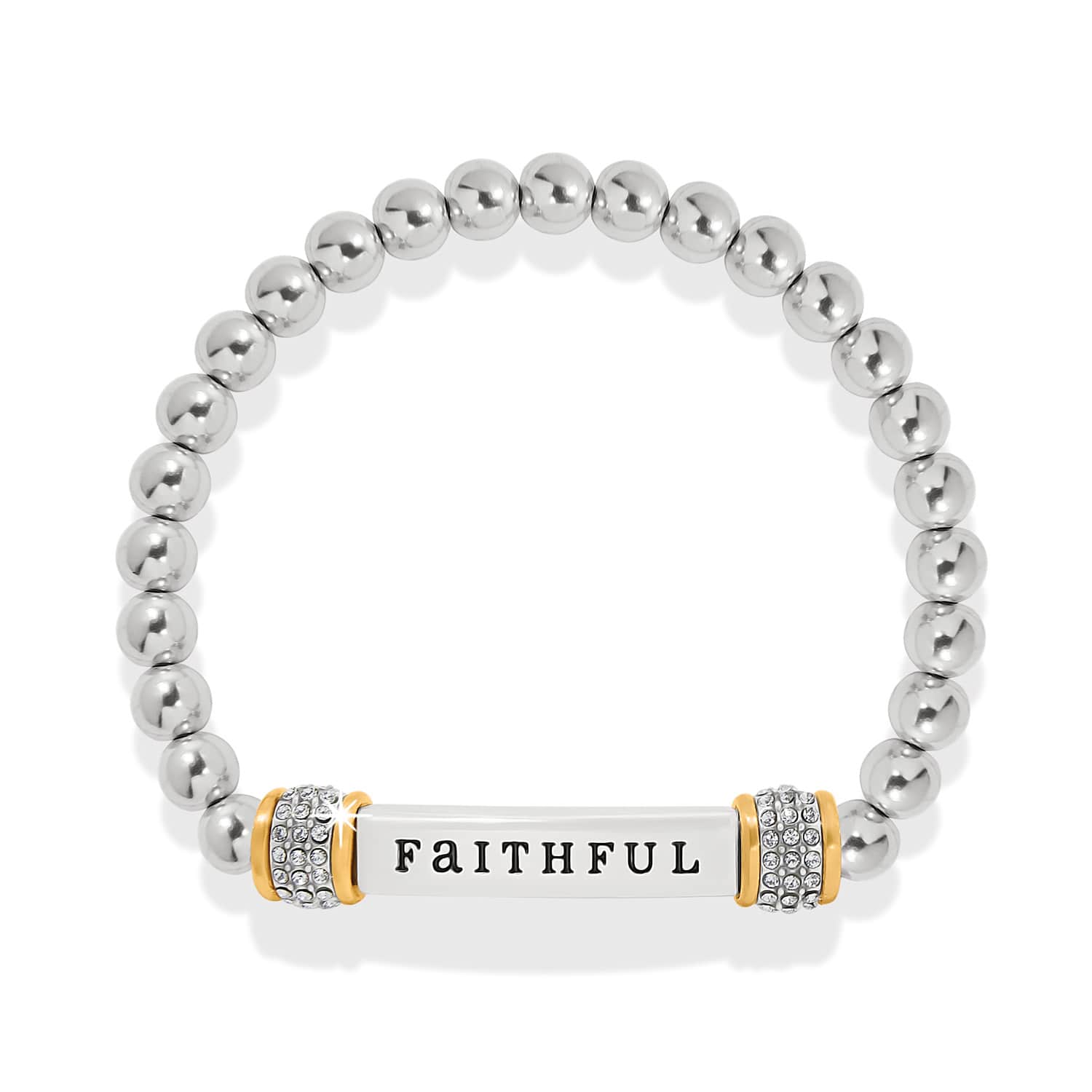 Meridian Faithful Two Tone Stretch Bracelet - Image 2