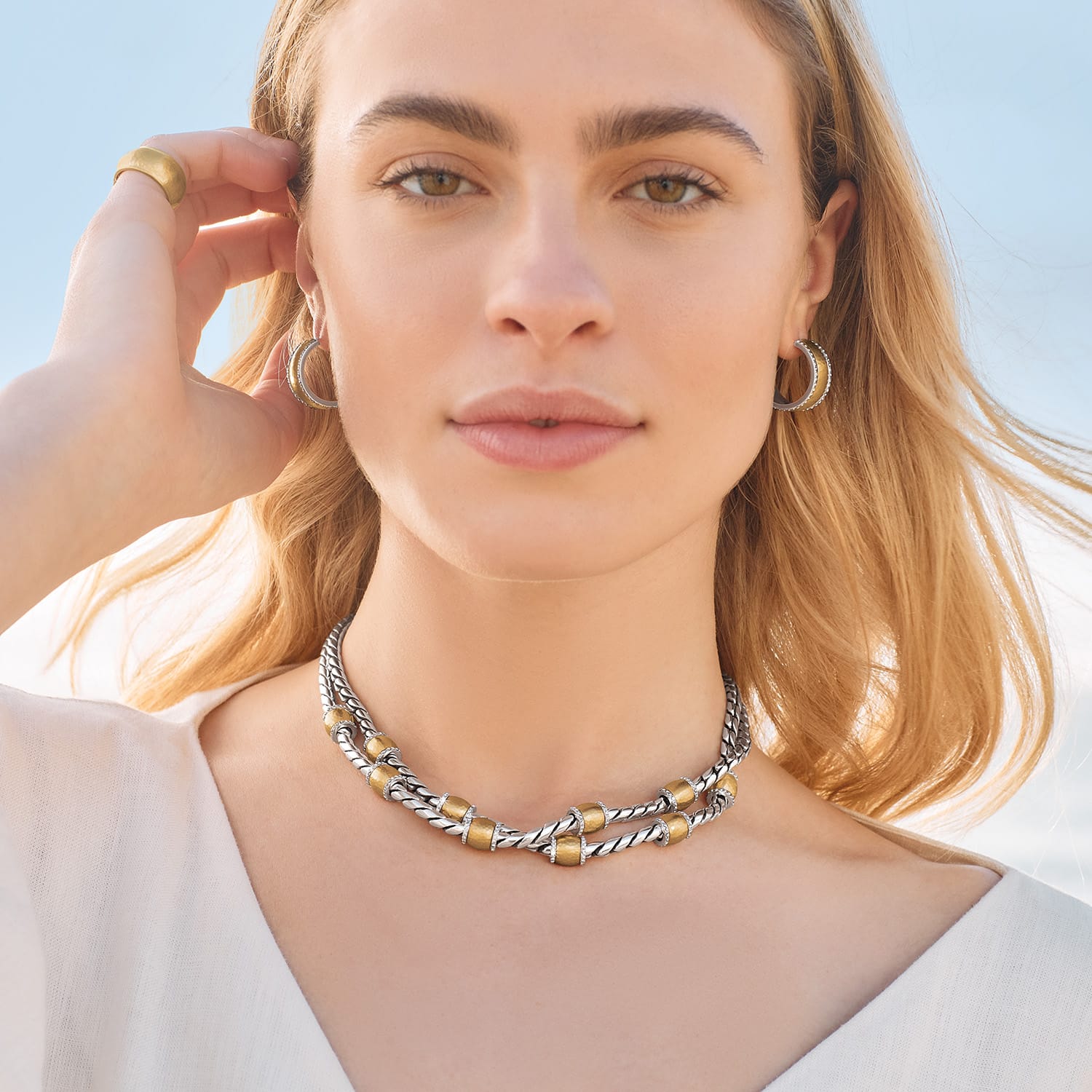 Meridian Geo Small Hoop Earrings - Image 2
