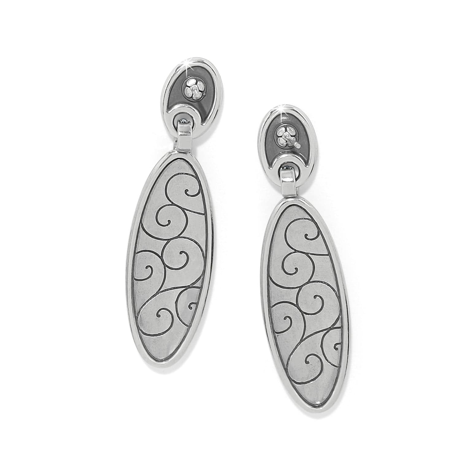 Meridian Orbit Oval Post Drop Earrings - Image 2
