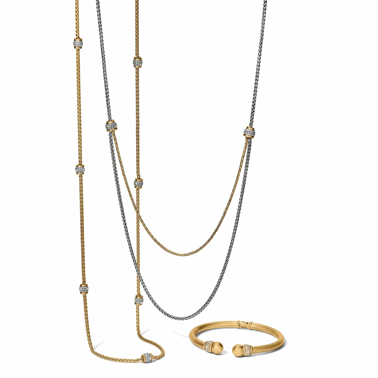 Meridian Petite Two Tone Double Necklace - Image 2