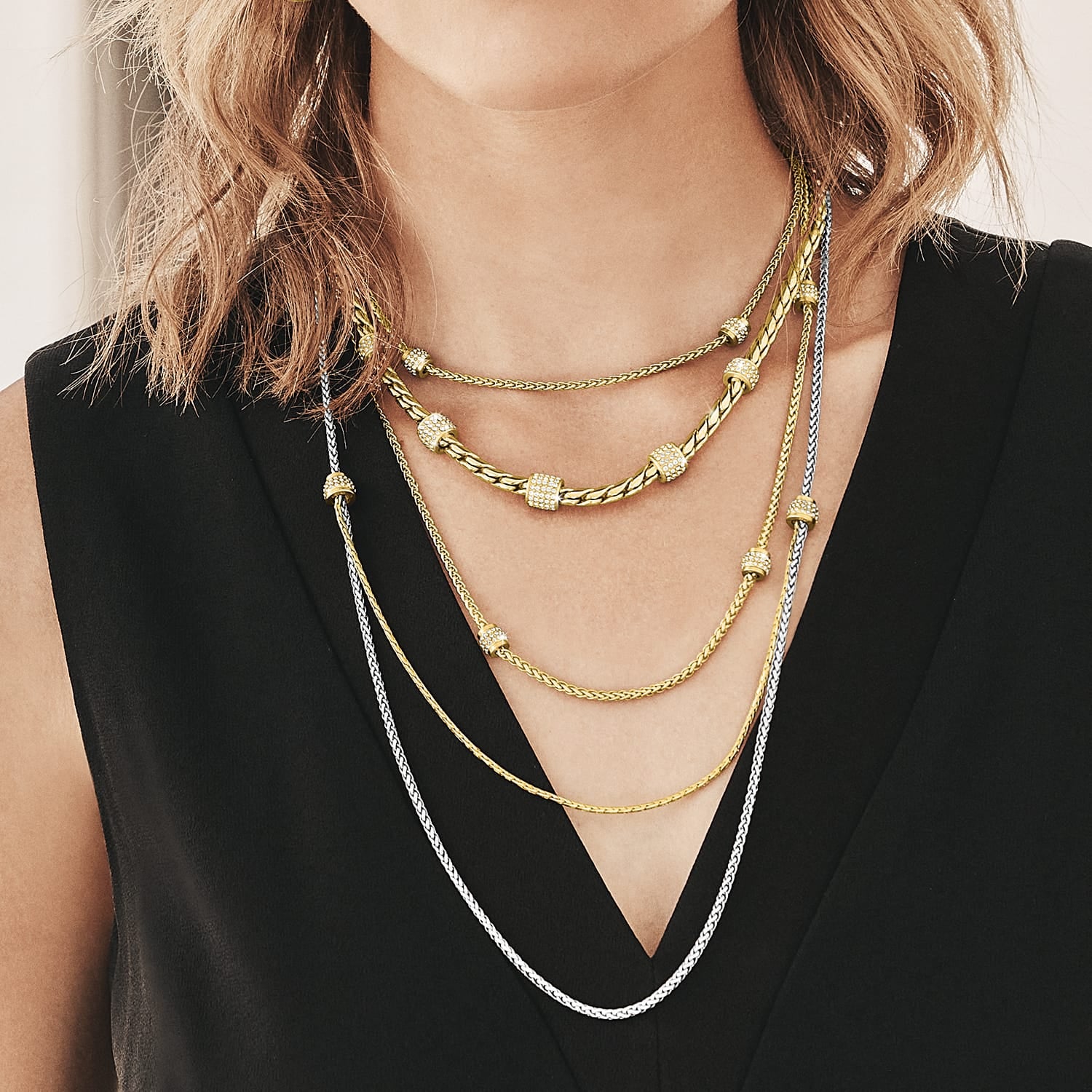 Meridian Petite Two Tone Double Necklace - Image 3