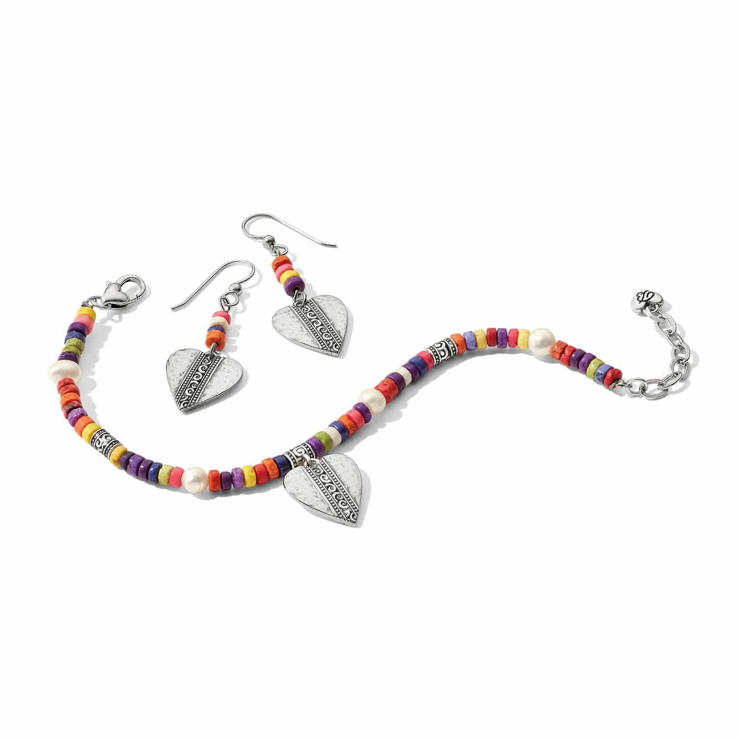 Mingle Medley Beaded Heart French Wire Earrings - Image 3