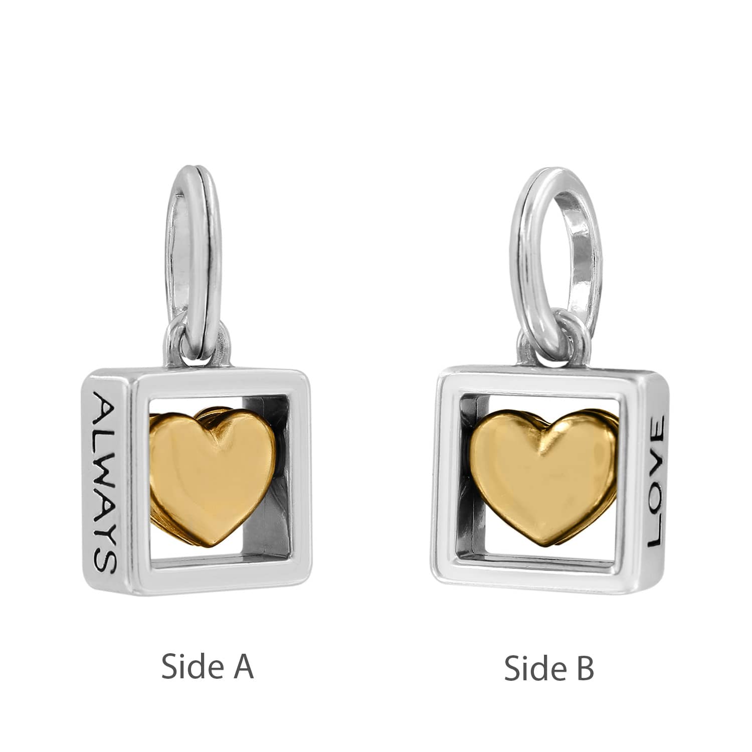 Mixed Metal Heart Charm Bracelet - Image 4