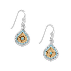 Mosaic Cerrillos Teardrop French Wire Earrings
