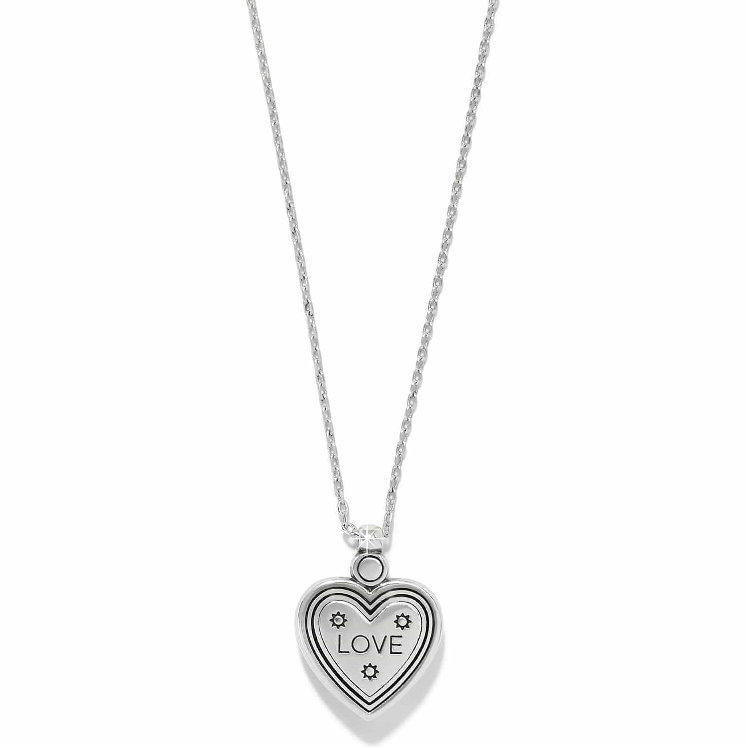 Mosaic Heart Two Tone Heart Petite Necklace - Image 2