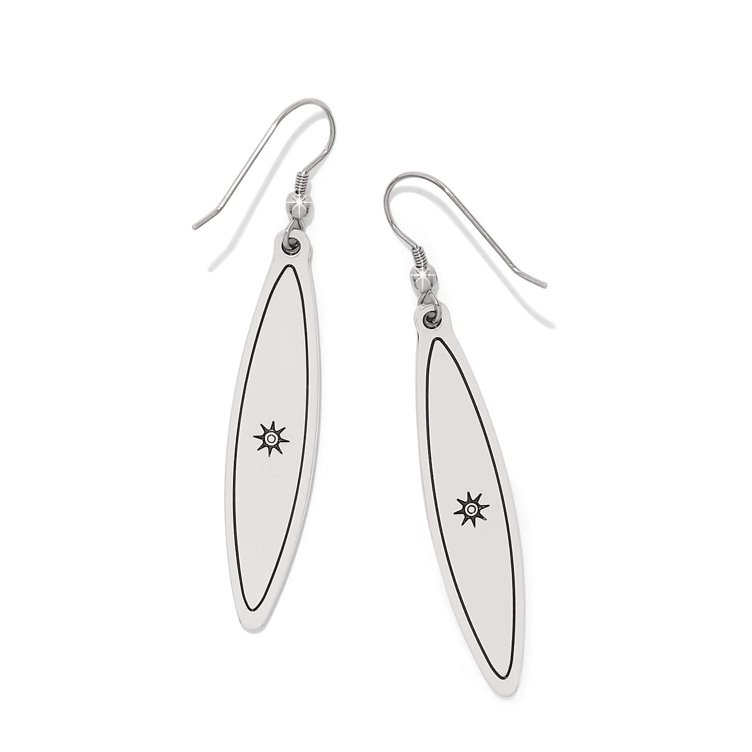 Mosaic Long French Wire Earrings - Image 2