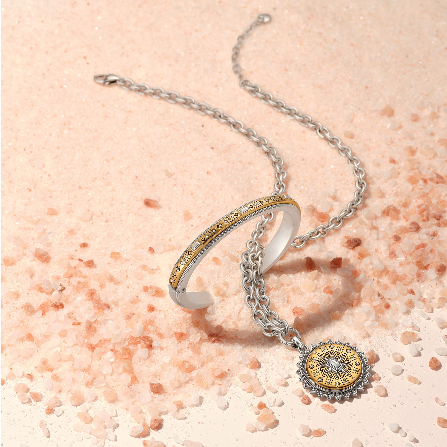 Mosaic Nova Hinged Bangle - Image 3