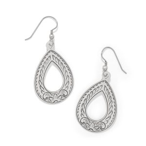 Mosaic Open Teardrop French Wire Earrings