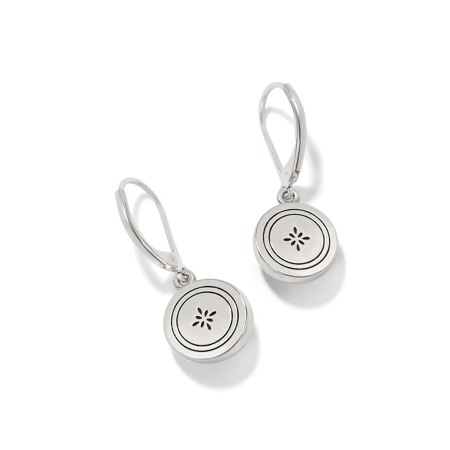Mosaic Round Mini Leverback Earrings - Image 2