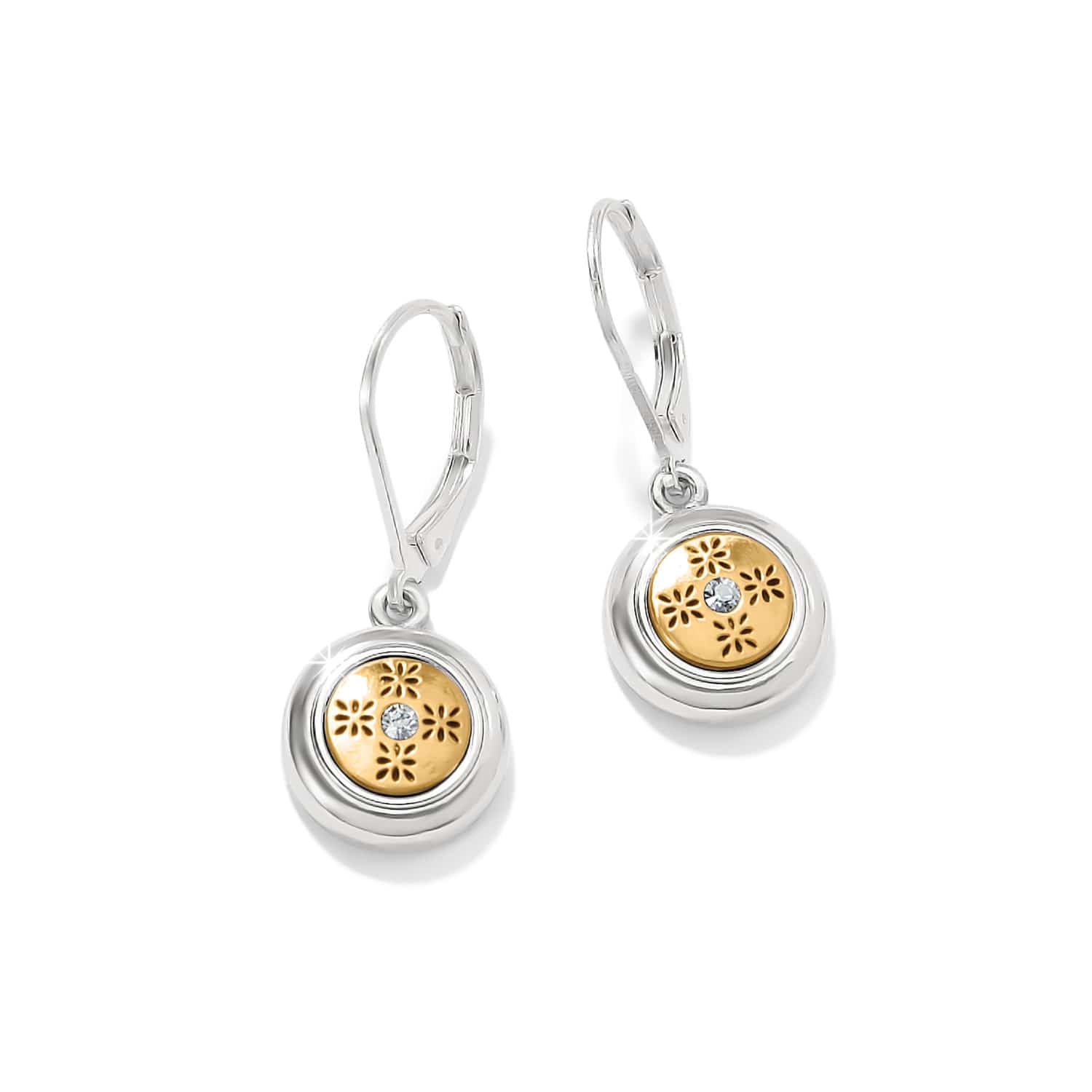 Mosaic Round Mini Leverback Earrings - Image 3