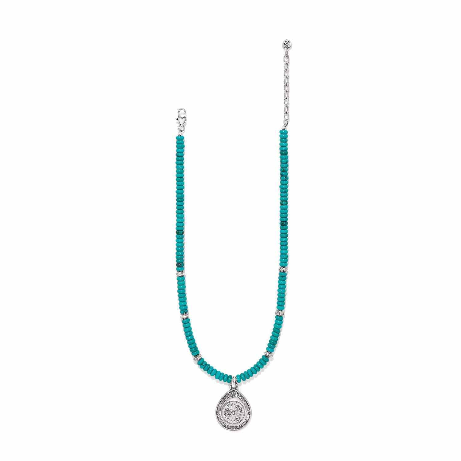Mosaic Turquoise Teardrop Necklace - Image 3