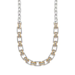 Mosaic Two Tone Links Necklace