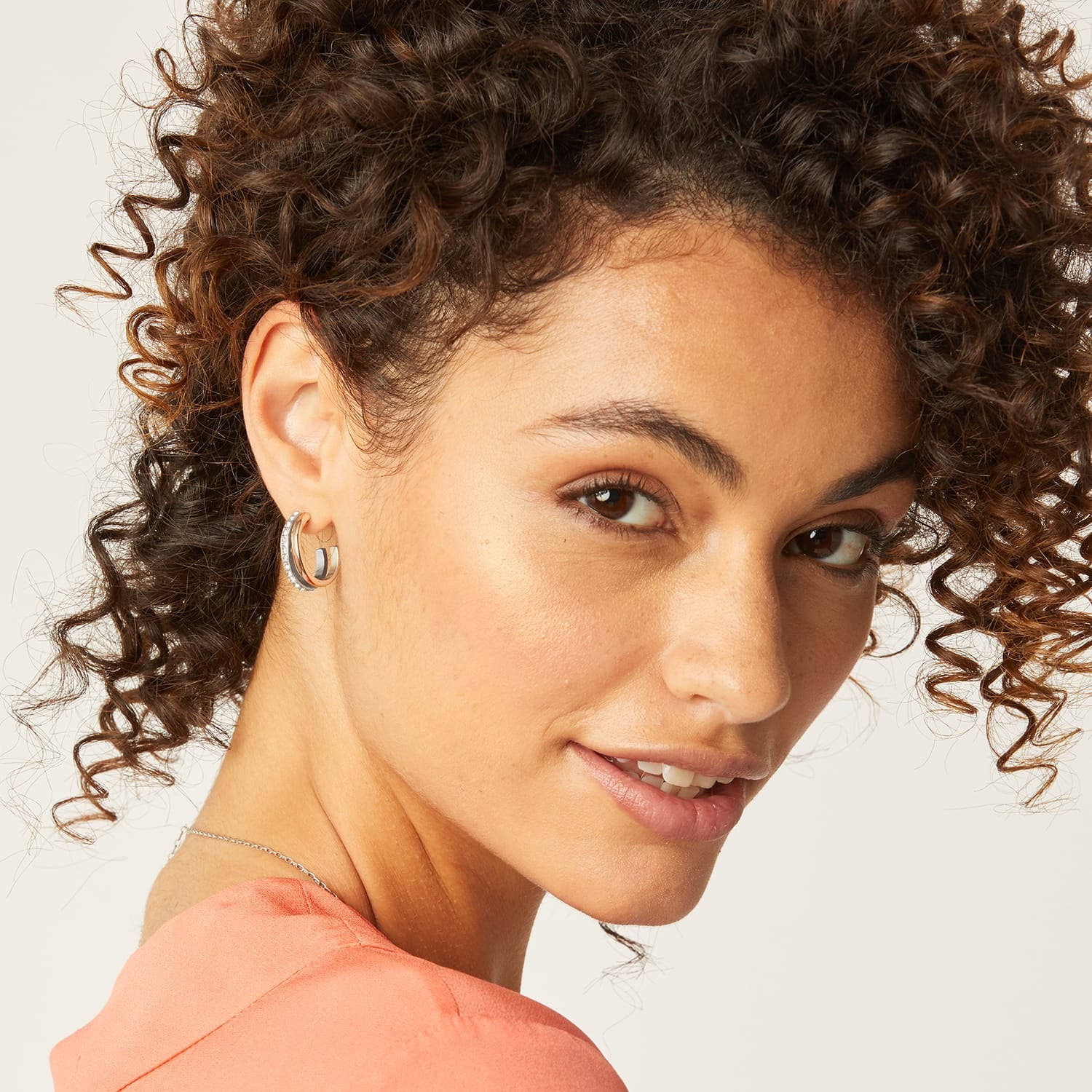 Neptune's Rings Medium Post Hoop Earrings - Image 3