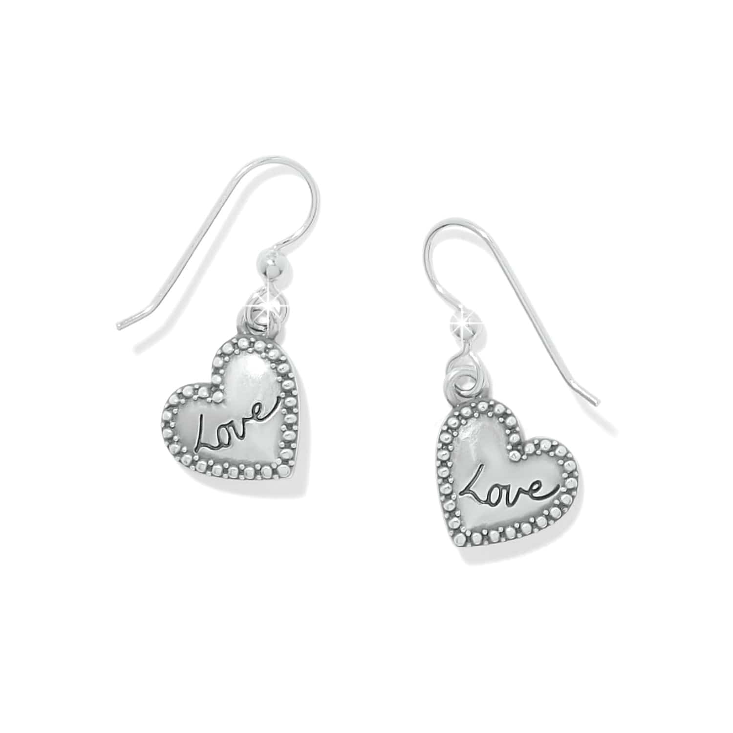 One Heart Love French Wire Earrings - Image 2