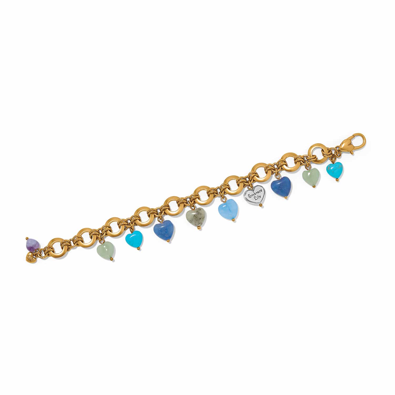 One Heart Multi Heart Bead Link Bracelet - Image 2