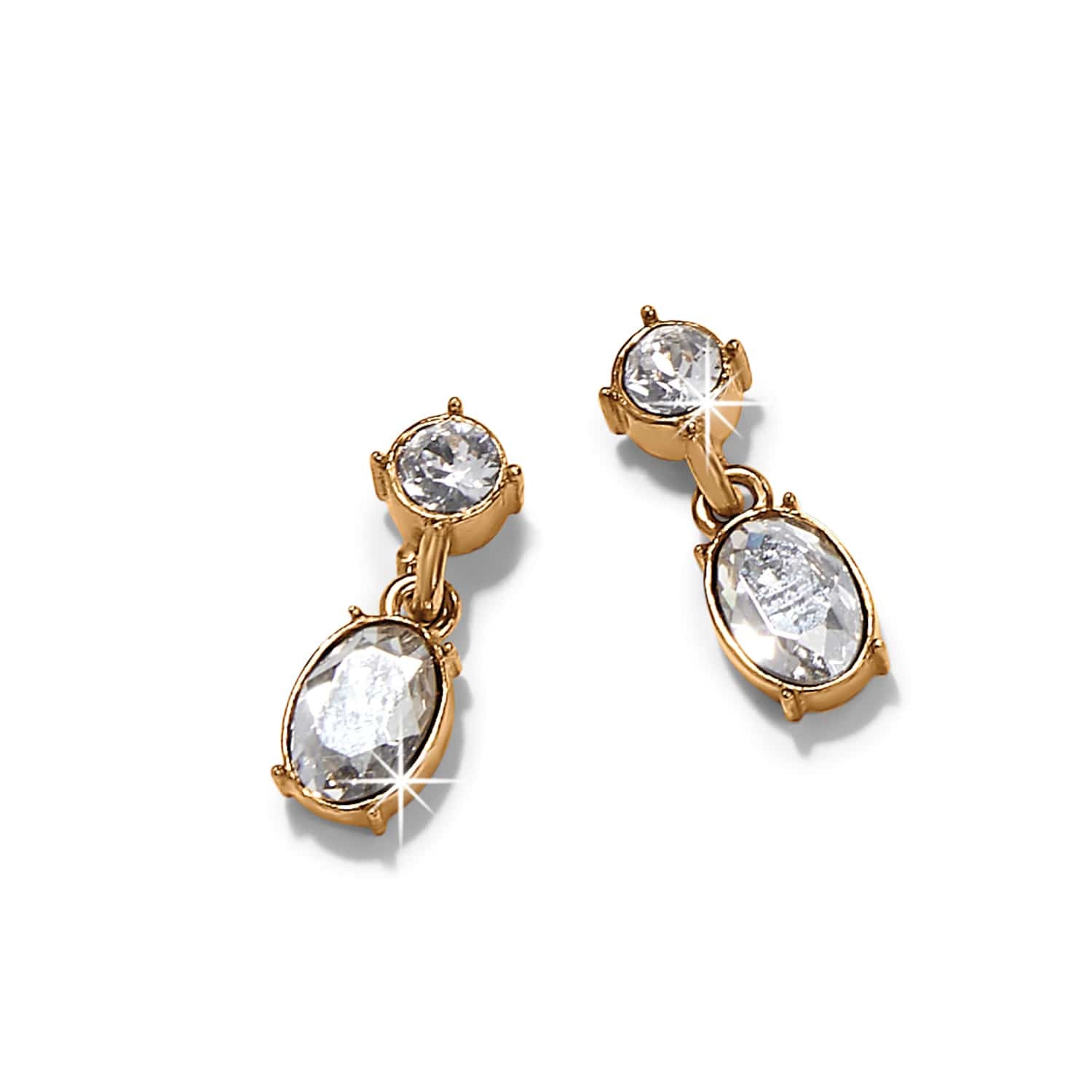 One Love Golden Petite Post Drop Earrings - Image 2