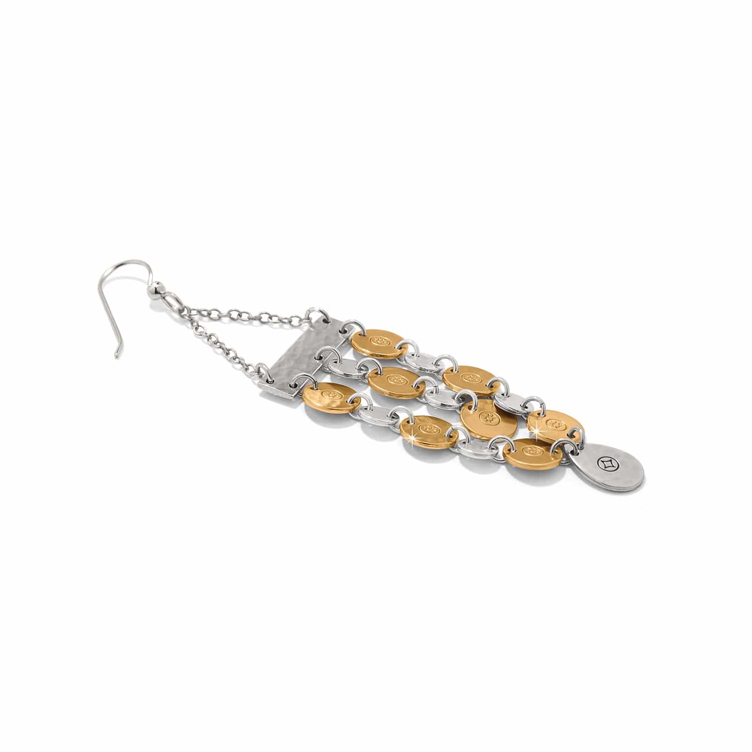 Palm Canyon Two Tone Drop French Wire Earrings - Image 2