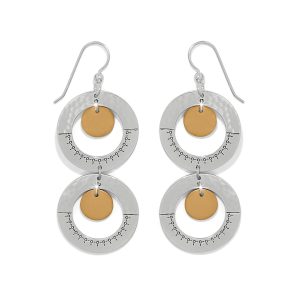 Palm Canyon Two Tone French Wire Earrings
