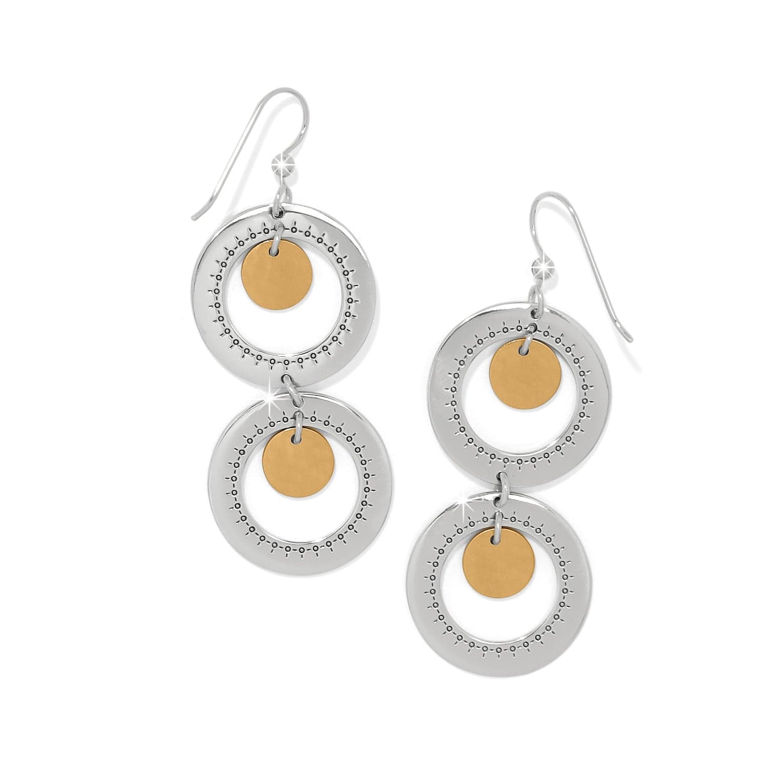 Palm Canyon Two Tone French Wire Earrings - Image 2