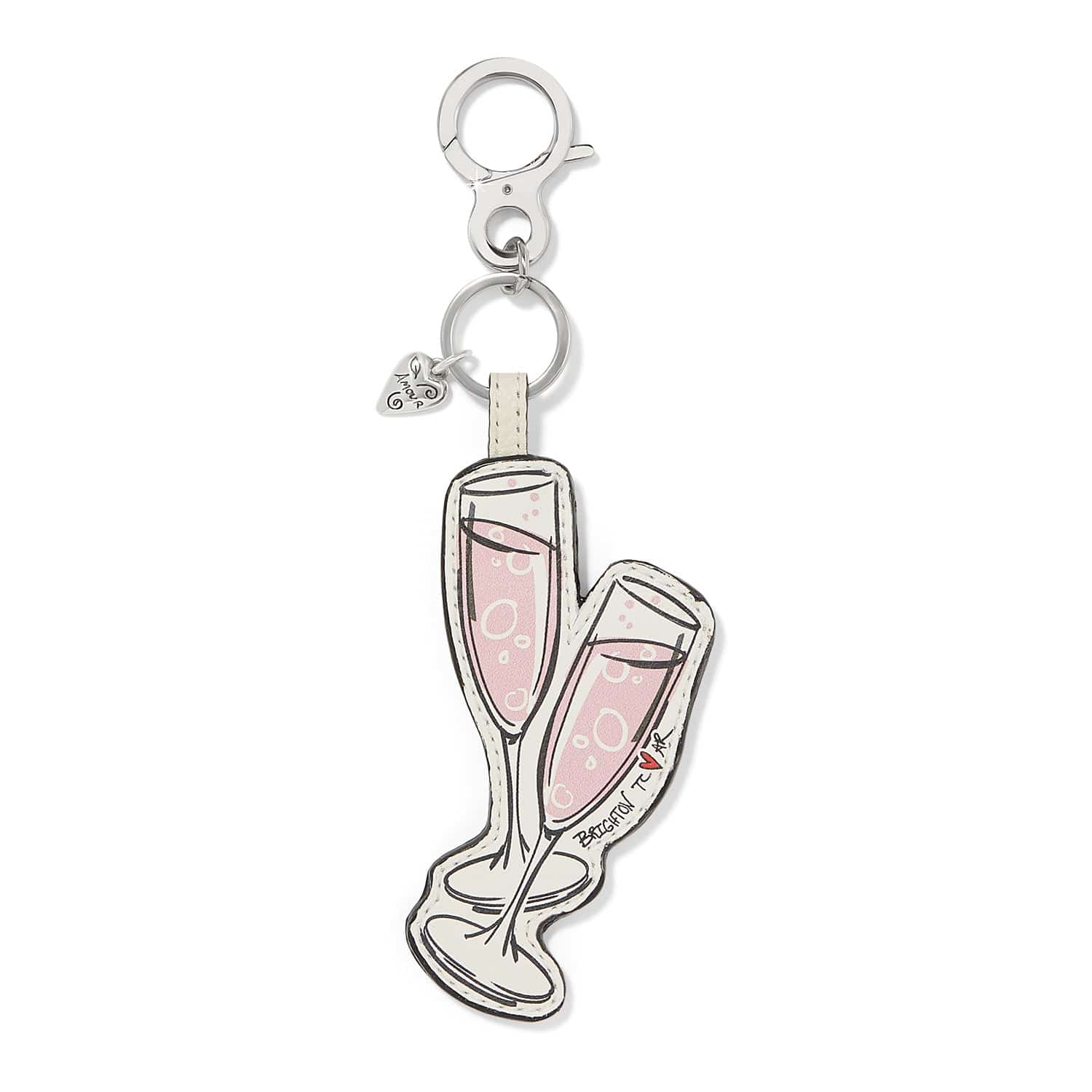 Paris Blooms Champagne For Two Handbag Fob - Image 2