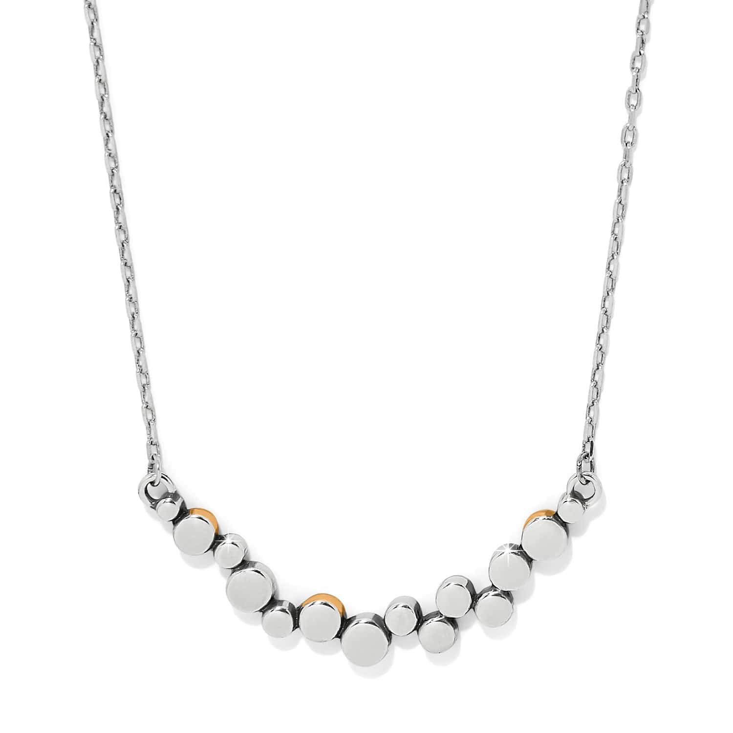 Pebble Edge Crescent Bar Necklace - Image 2