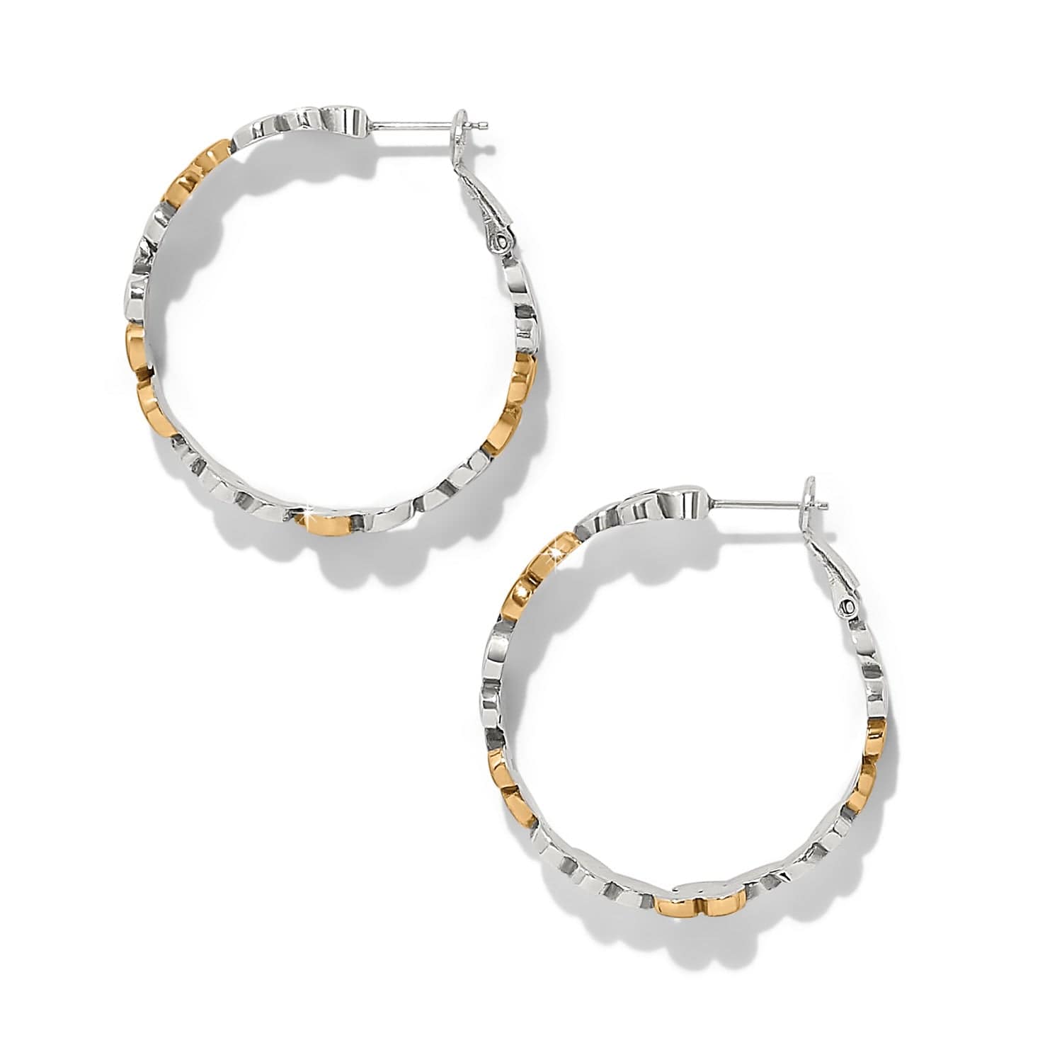 Pebble Edge Large Hoop Earrings - Image 2