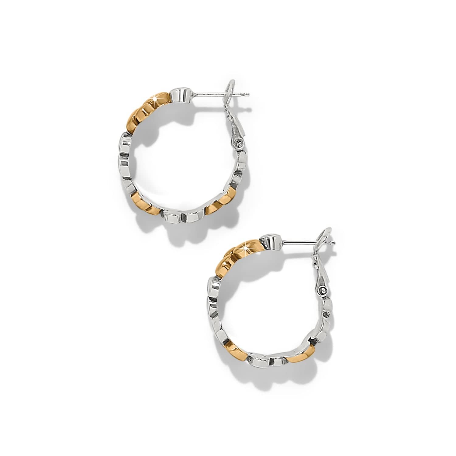 Pebble Edge Small Hoop Earrings - Image 2