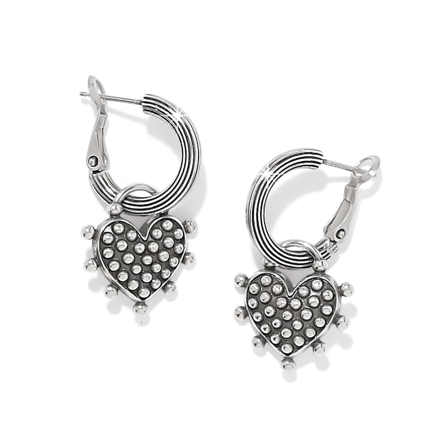 Pebble Sweet Hearts Reversible Charm Hoop Earrings