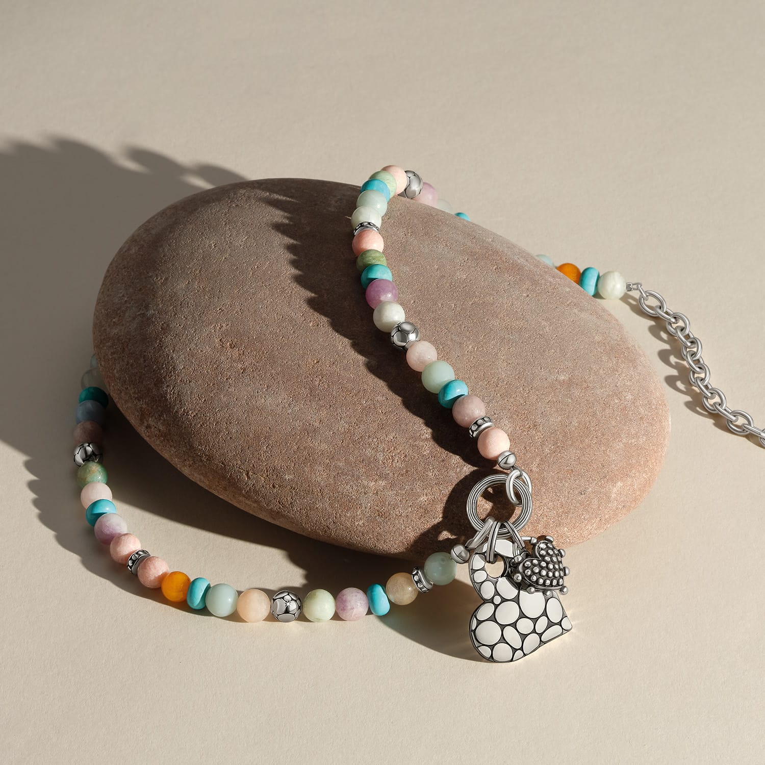 Pebble Sweet Hearts Token Charm Necklace - Image 4
