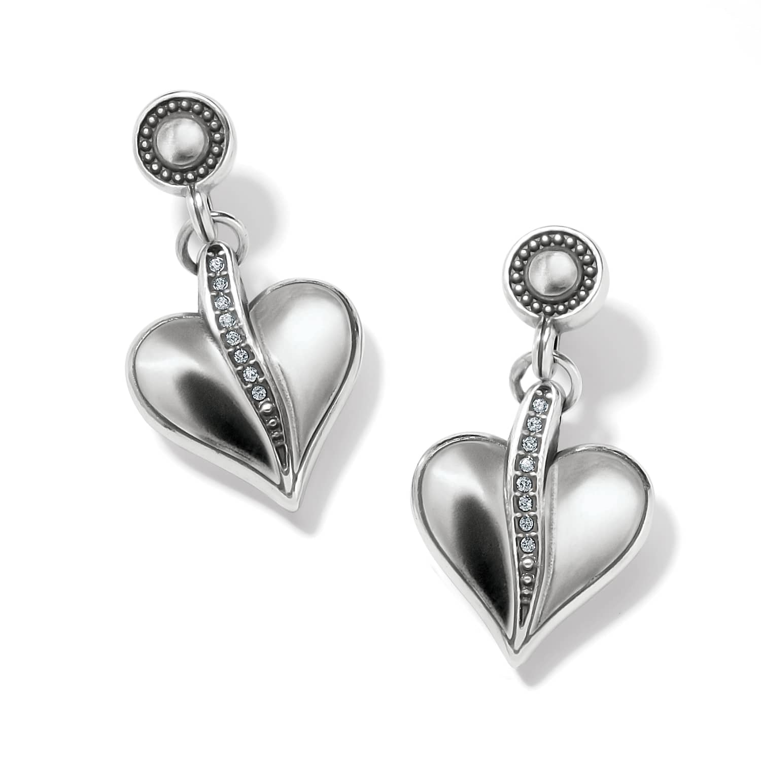 Precious Heart Post Drop Earrings - Image 2