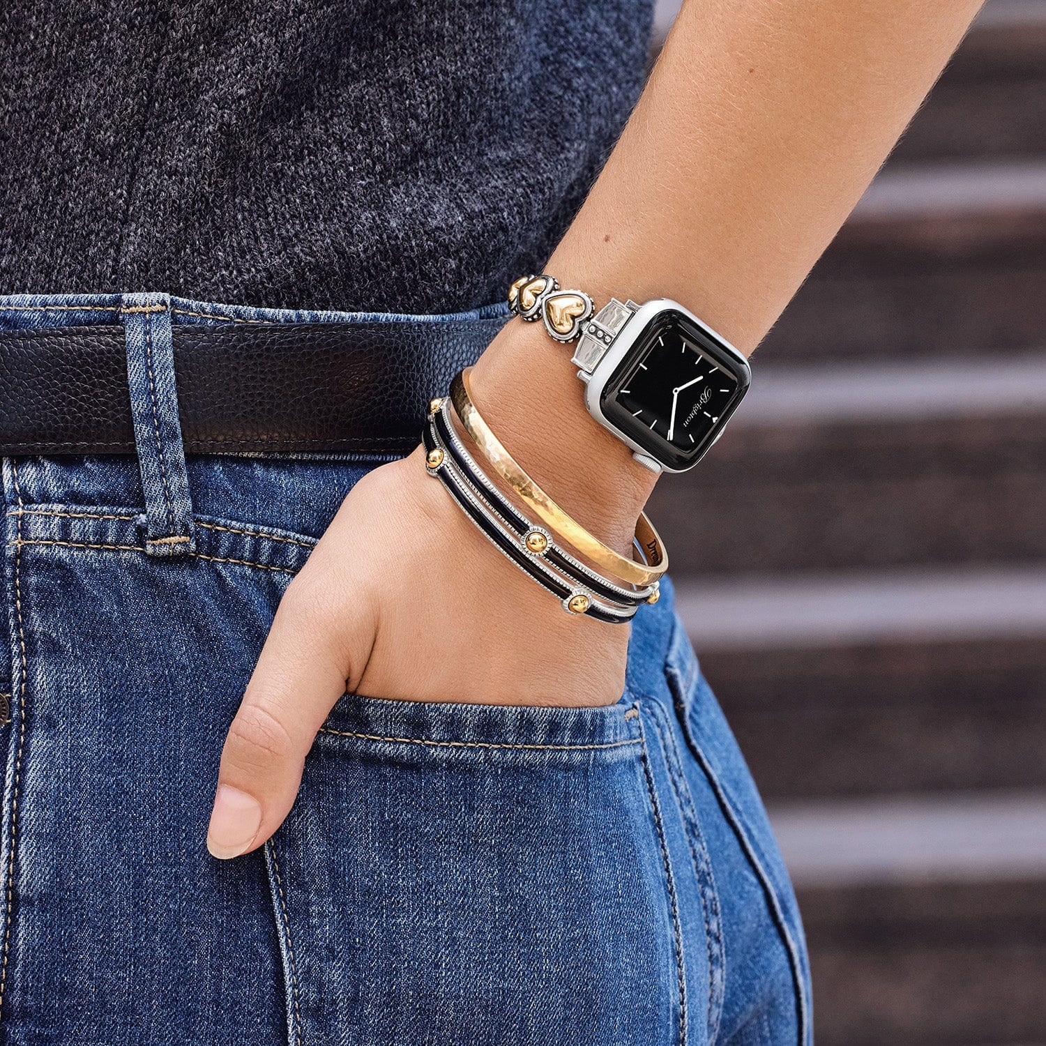 Pretty Tough Two Tone Heart Watch Band - Image 5