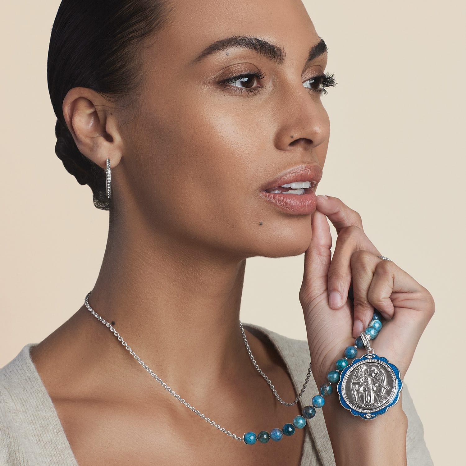 Protection Angel Medallion Necklace - Image 6
