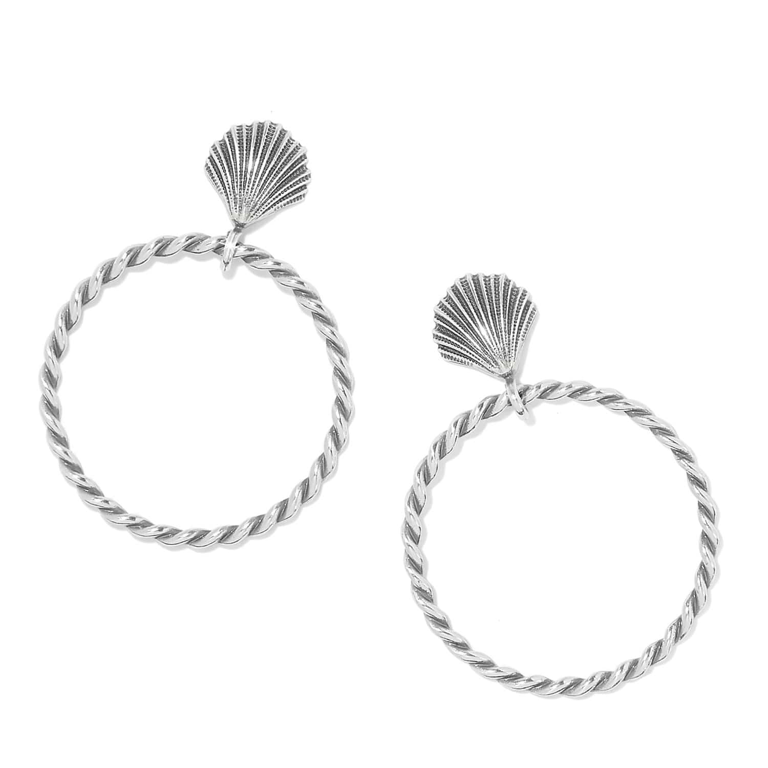 Silver Shells Hoop Earrings - Image 2