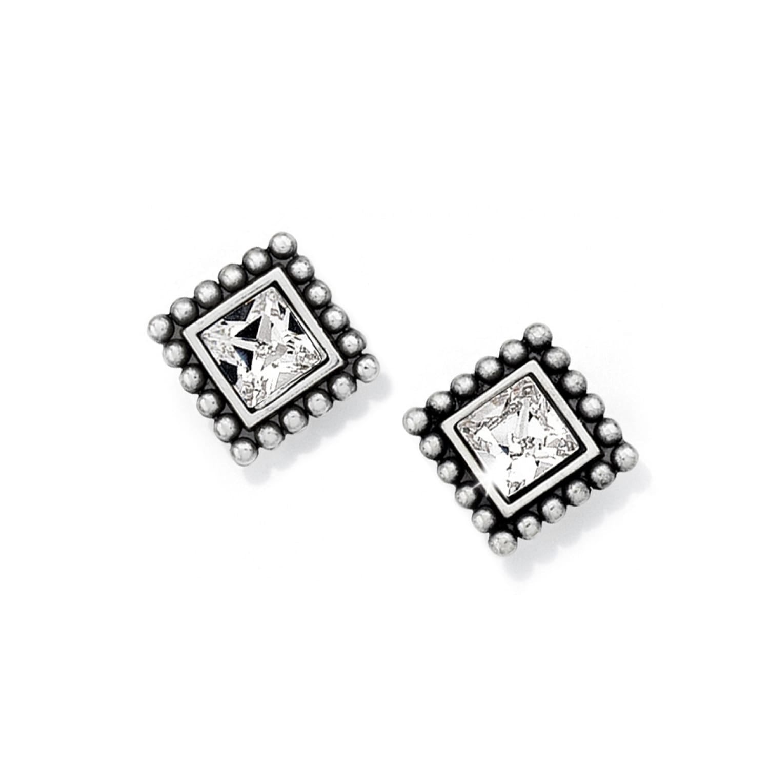 Sparkle Square Mini Post Earrings - Image 3