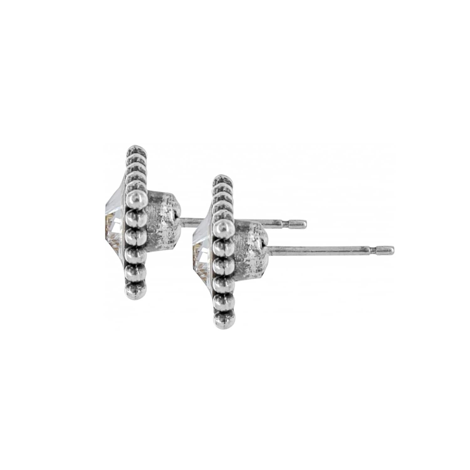Sparkle Square Mini Post Earrings - Image 4