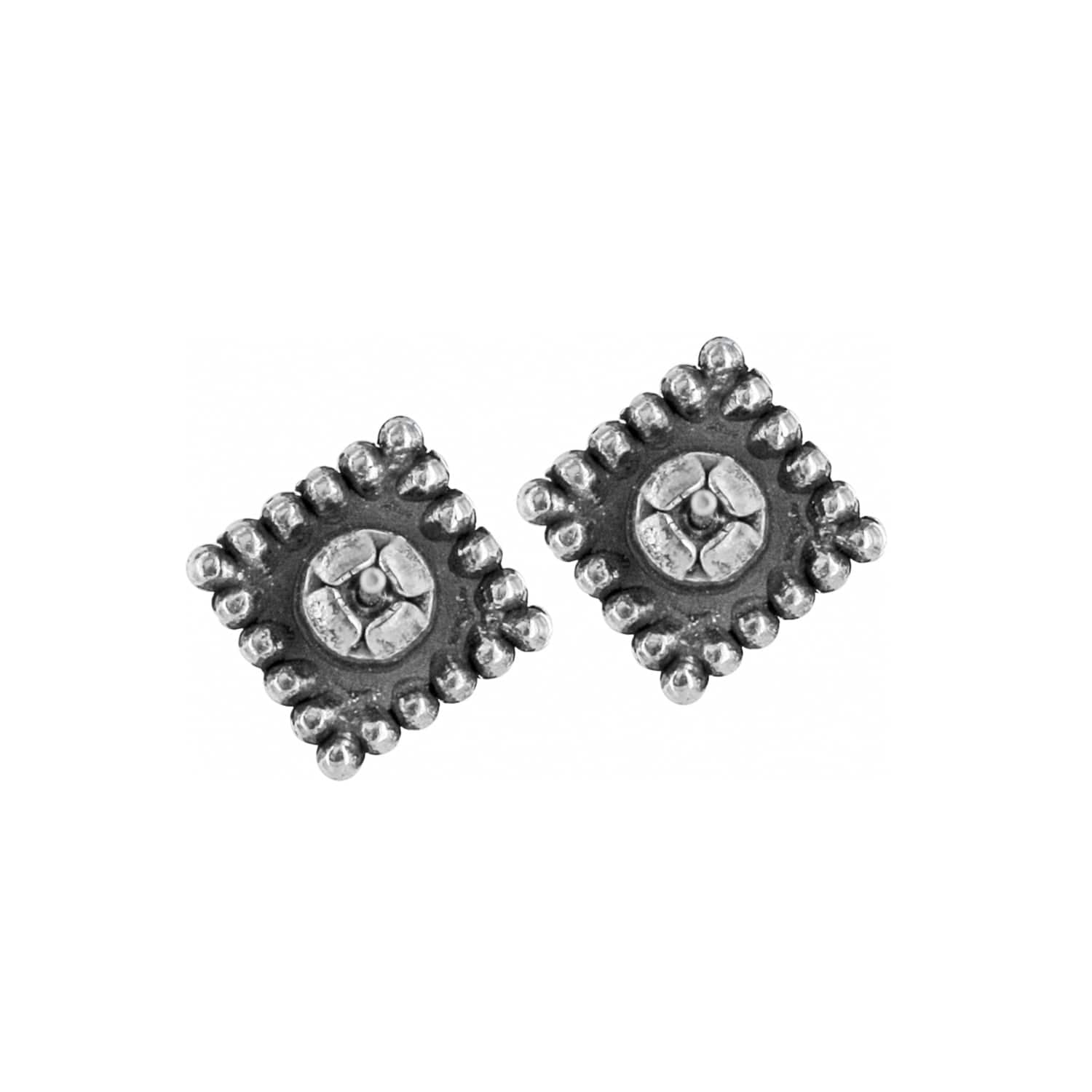 Sparkle Square Mini Post Earrings - Image 5