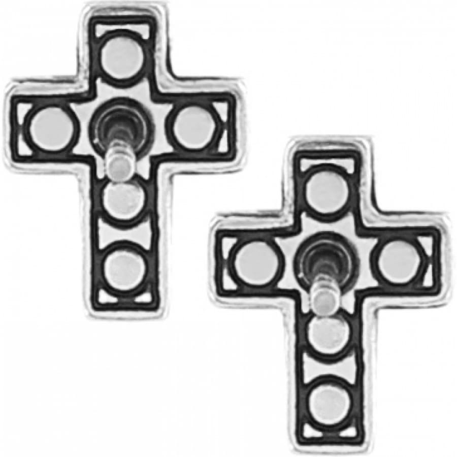 Starry Night Cross Mini Post Earrings - Image 3