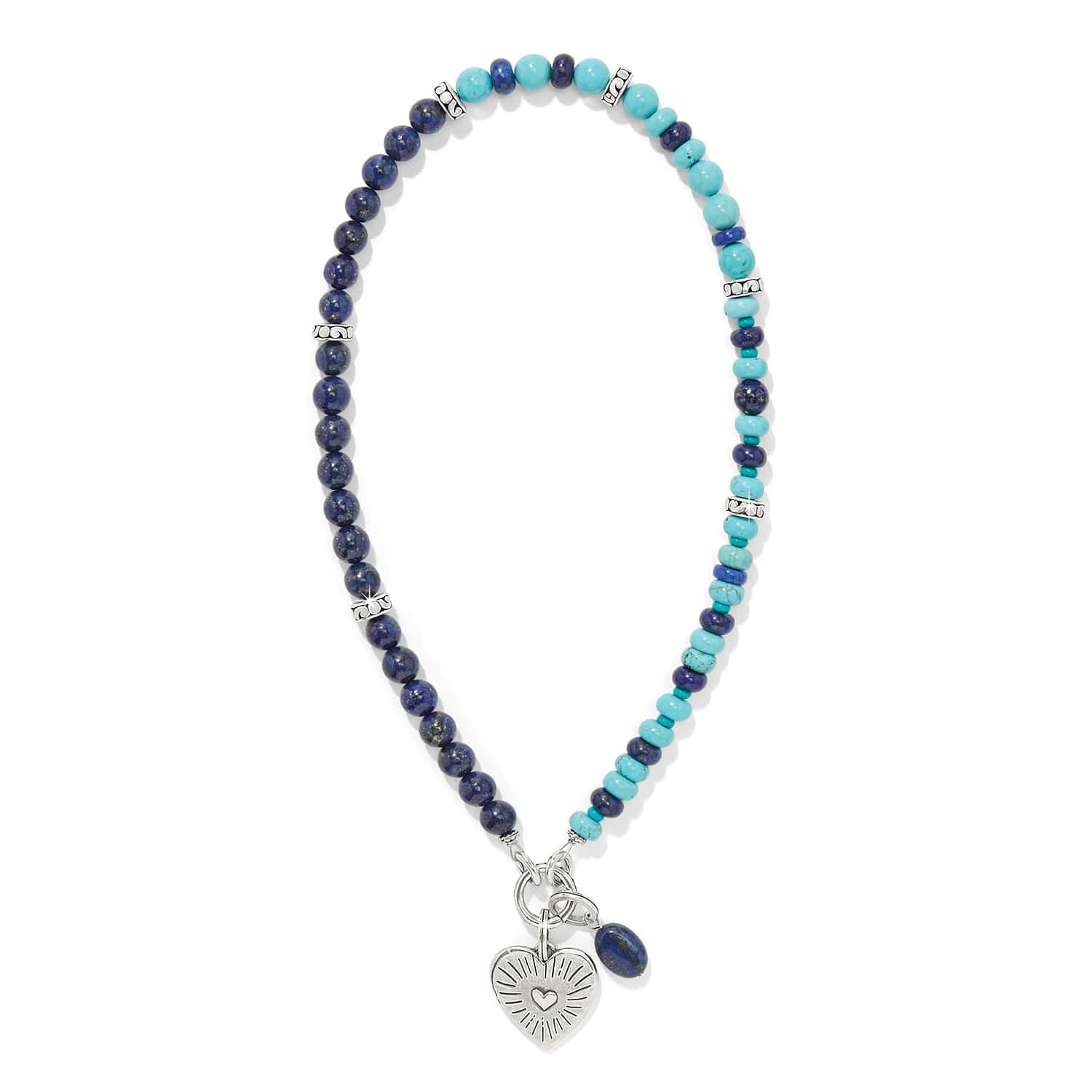Token Charm Lapis Turquoise Necklace - Image 3