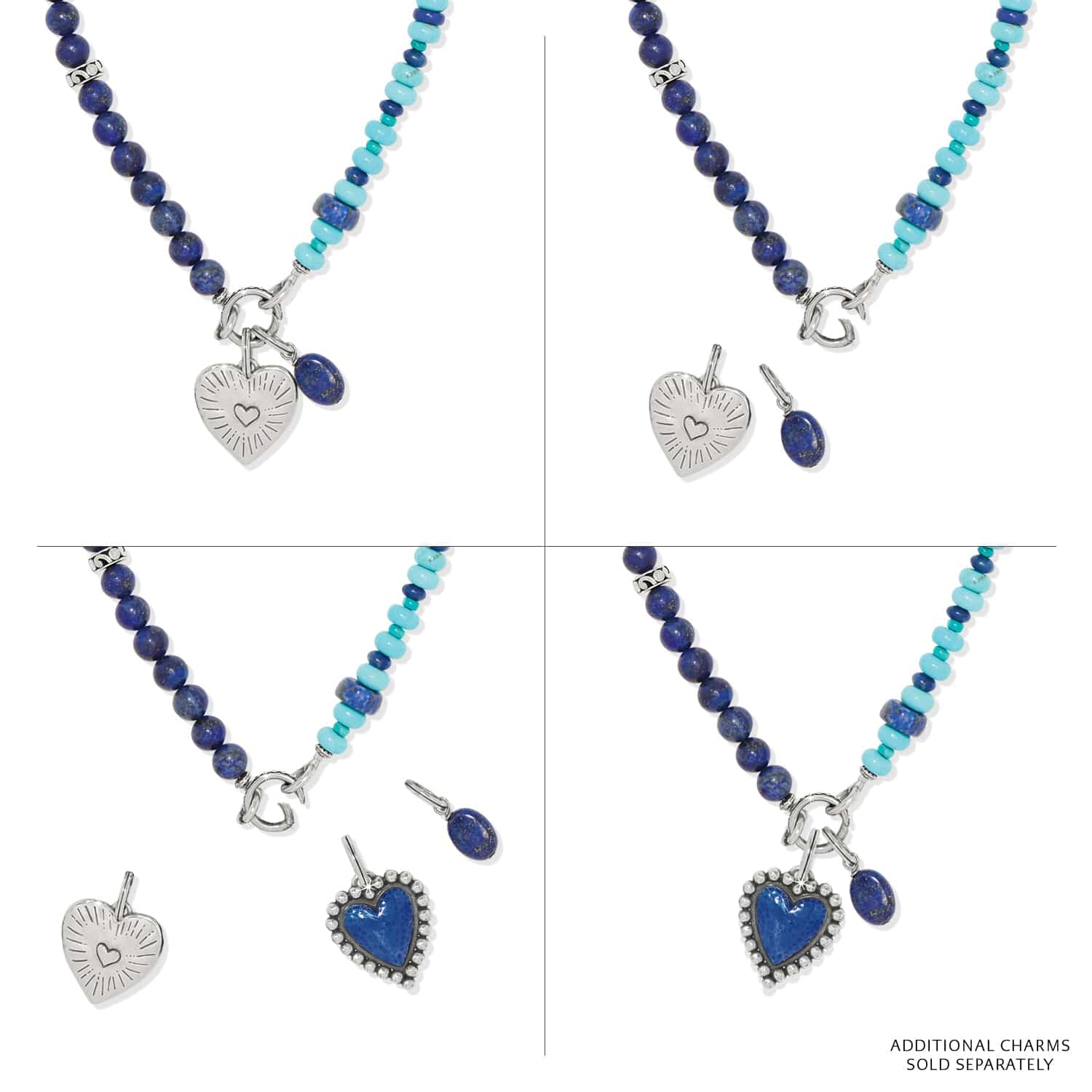 Token Charm Lapis Turquoise Necklace - Image 4