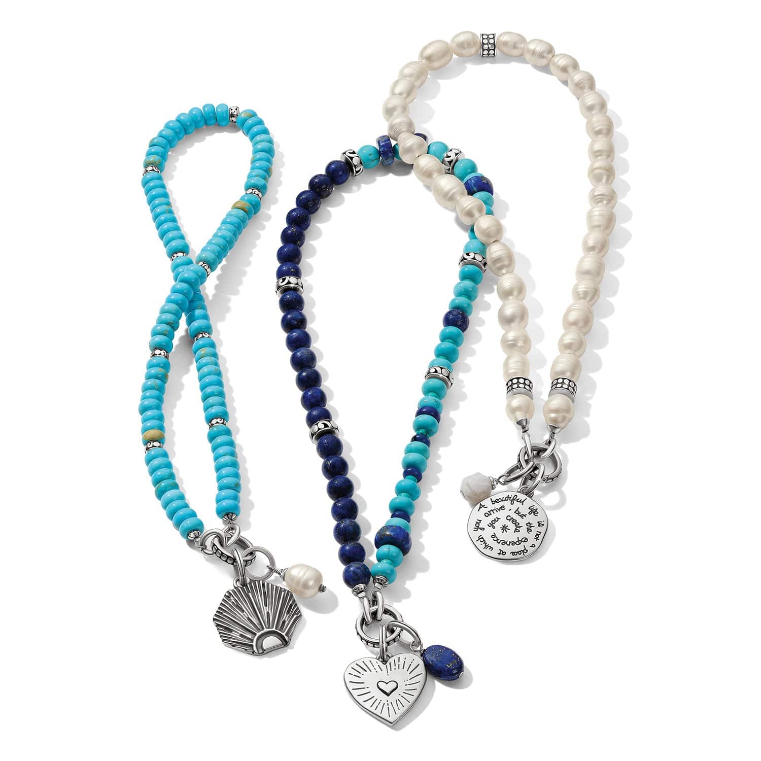 Token Charm Lapis Turquoise Necklace - Image 5