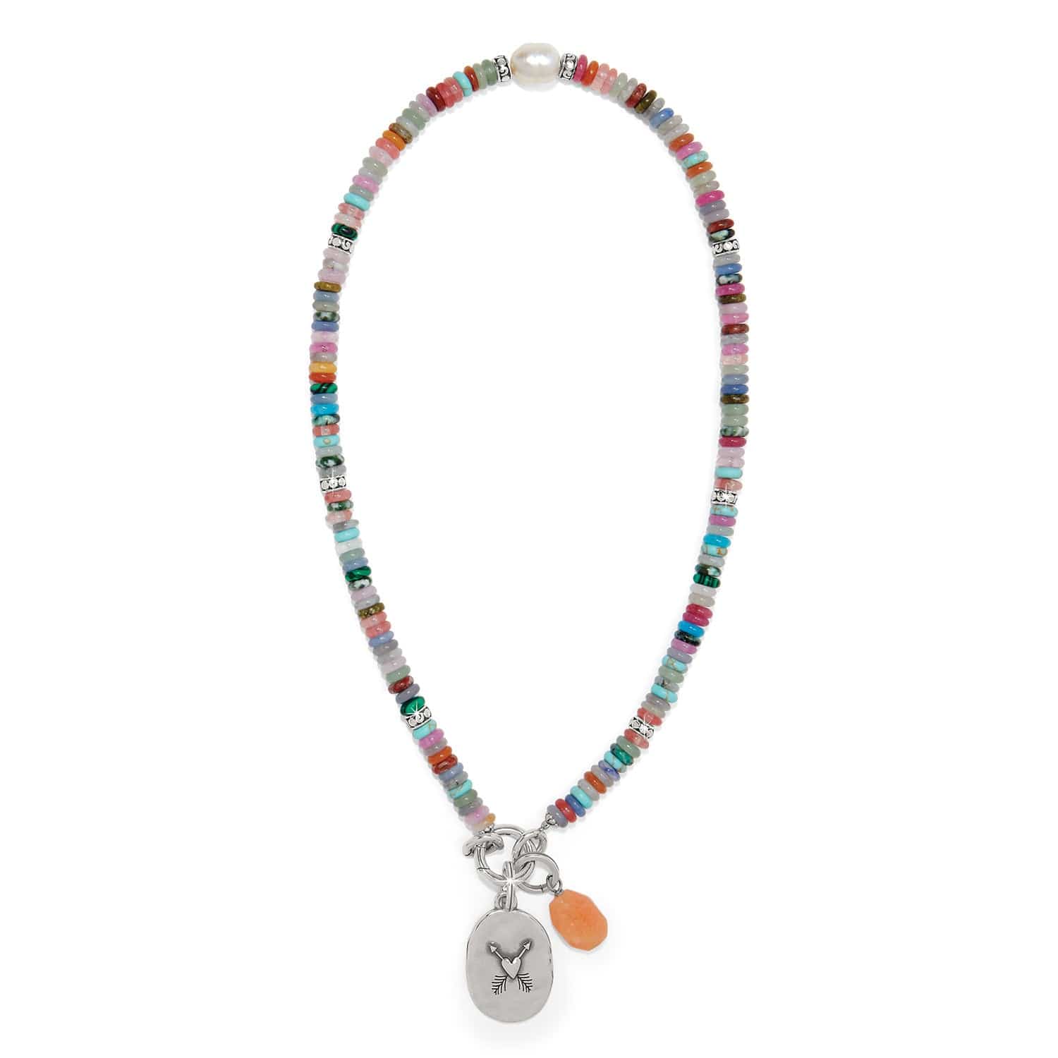 Token Charm Mix Gemstone Necklace - Image 3
