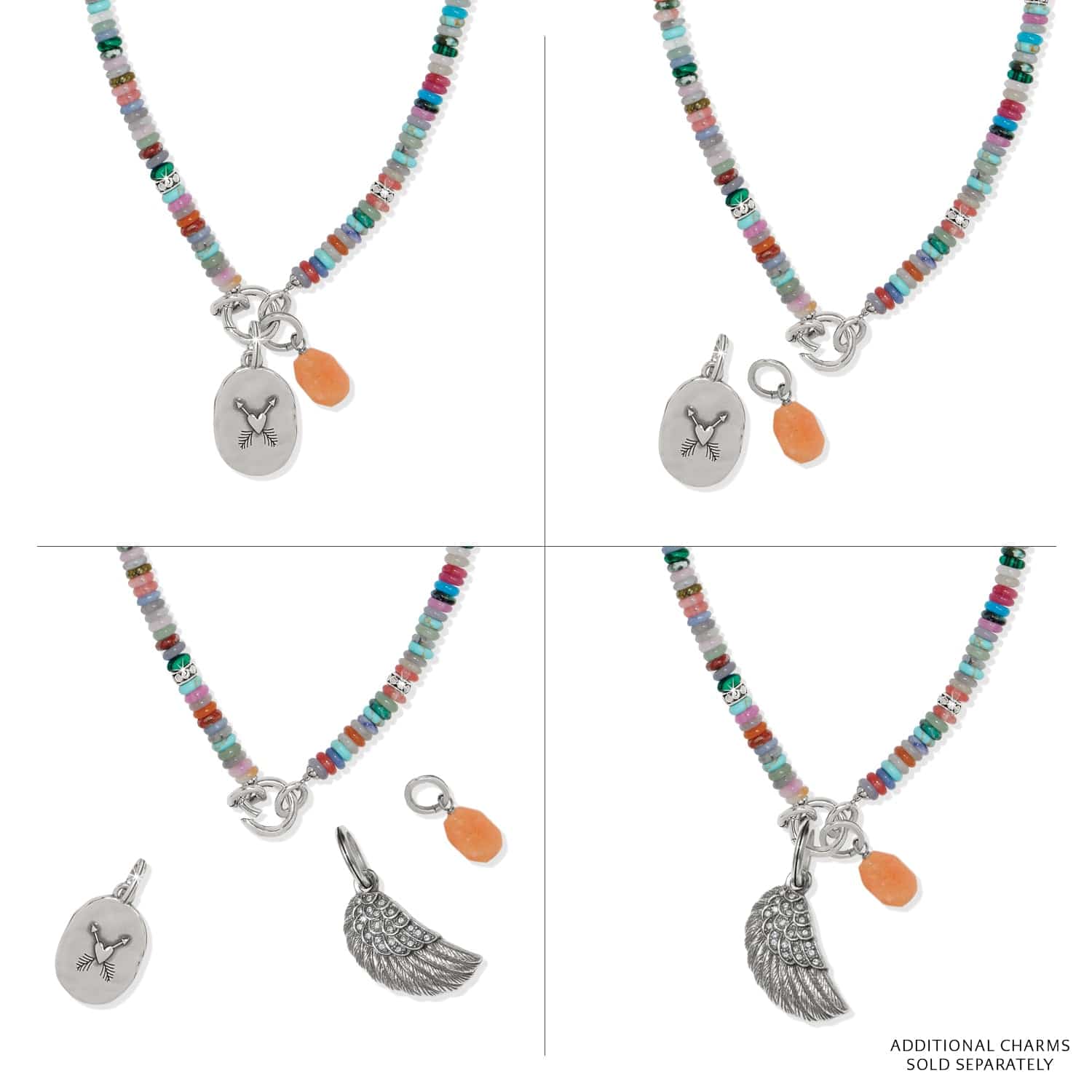 Token Charm Mix Gemstone Necklace - Image 4